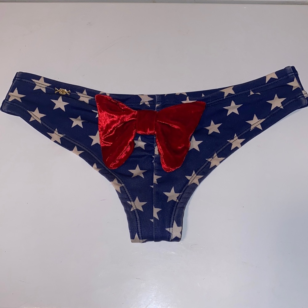 Red white and blue swim bottoms